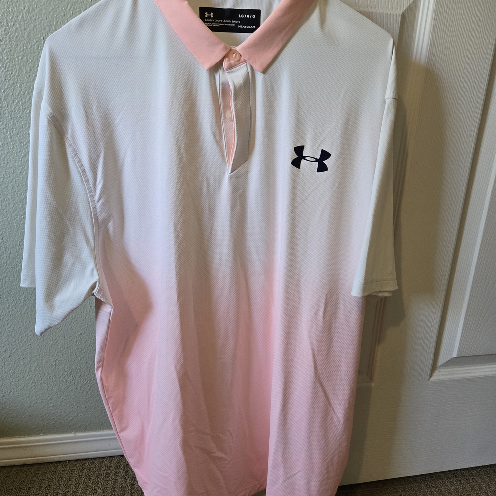 Under Armour Men's Light Pink Polo Shirt